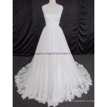 Empire Cap Sleeve Lace Bridal Gown